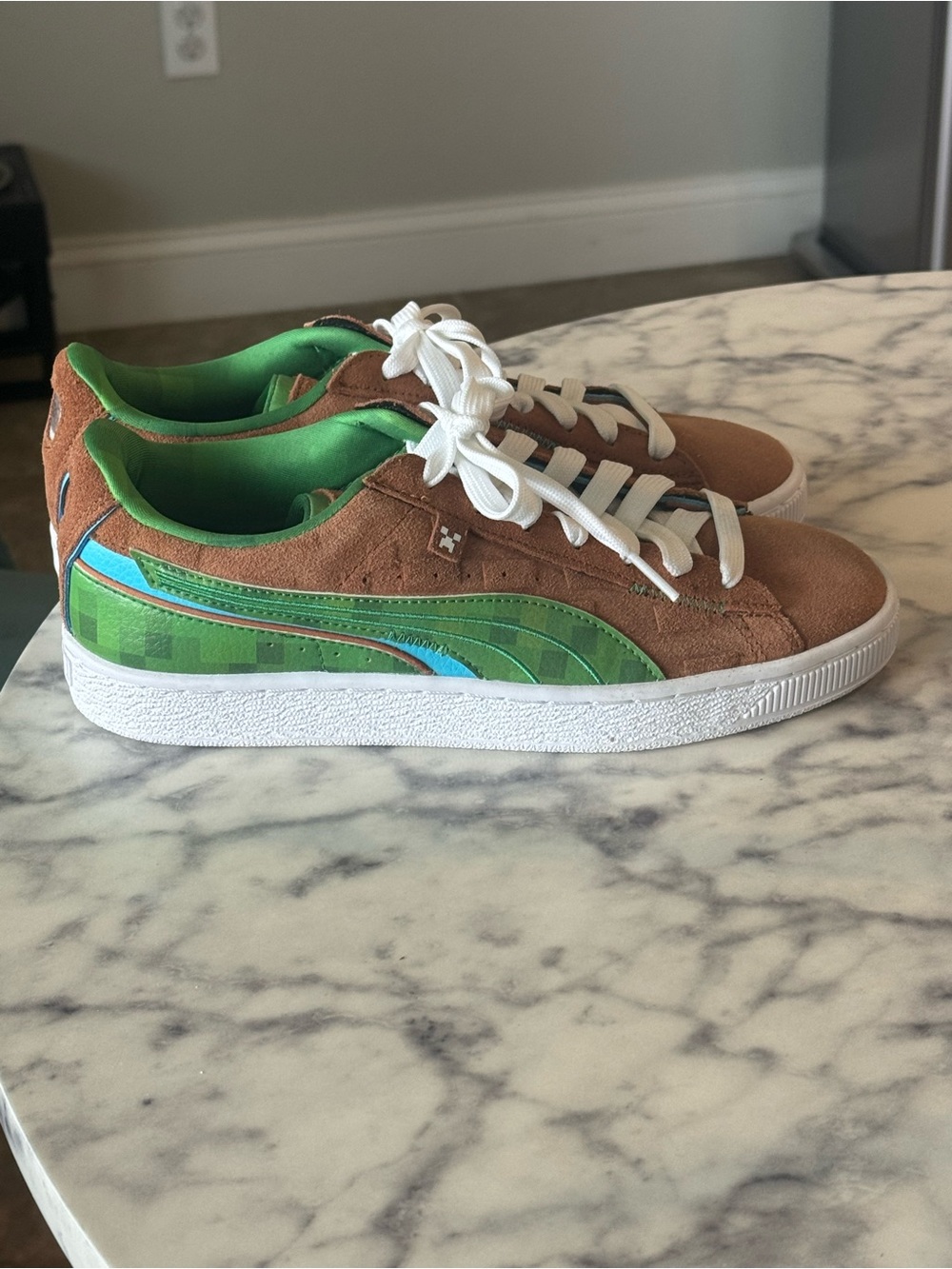 PUMA x Minecraft Suede Grass Block Sneakers Size 6